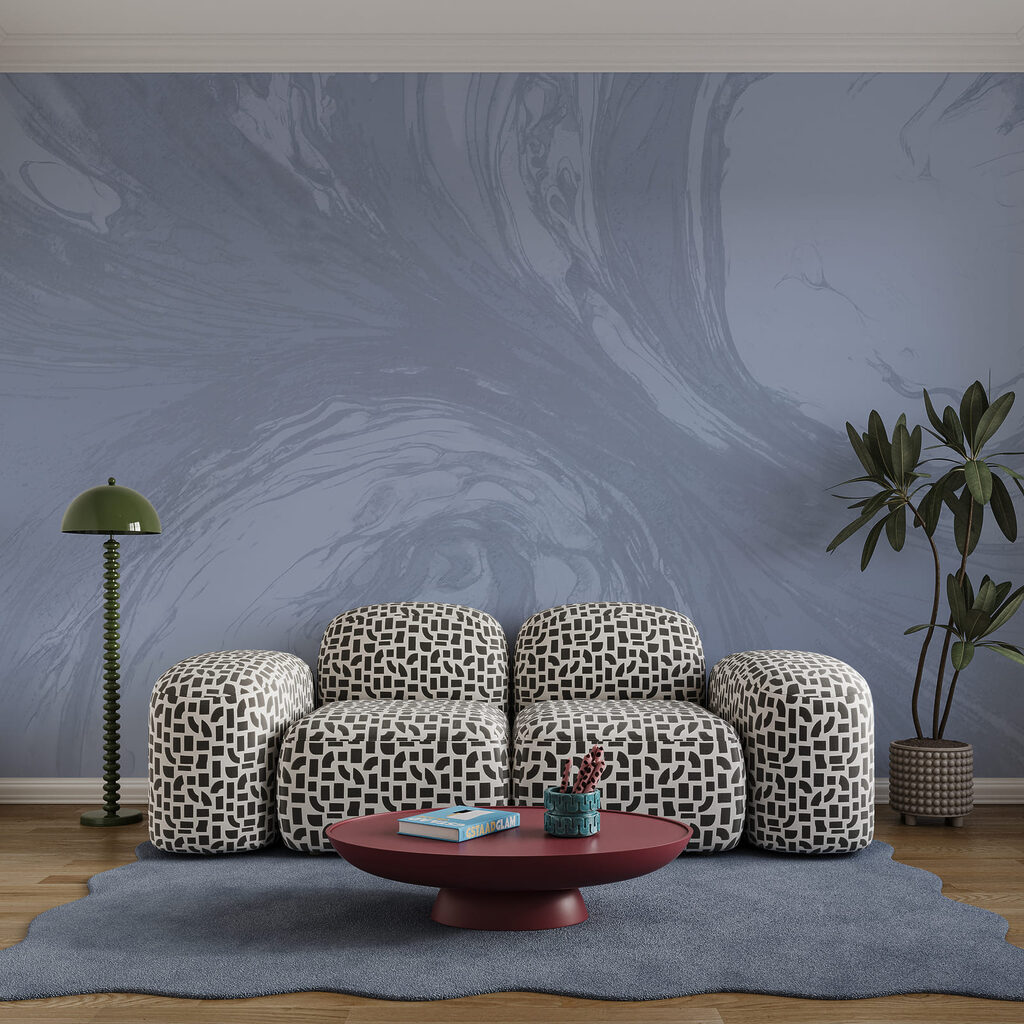 Dynamic swirls of soft blue hues Dynamic swirls of soft blue hues