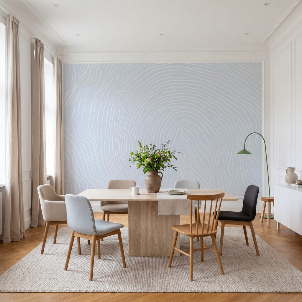 White lines on a blue background