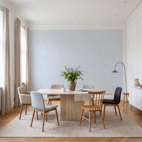 White lines on a blue background