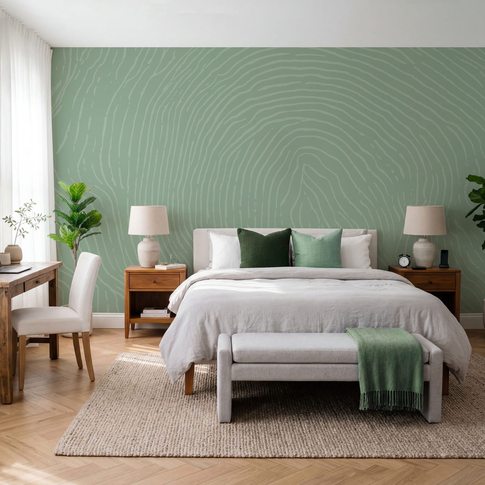 Green and white pattern