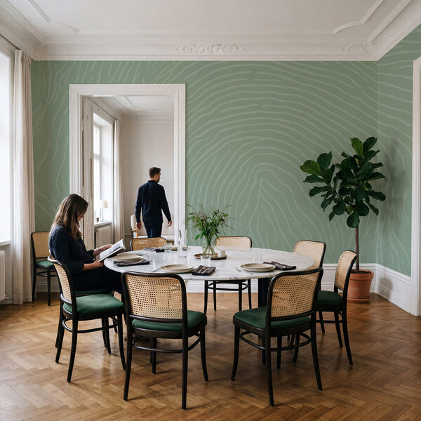 Green and white pattern