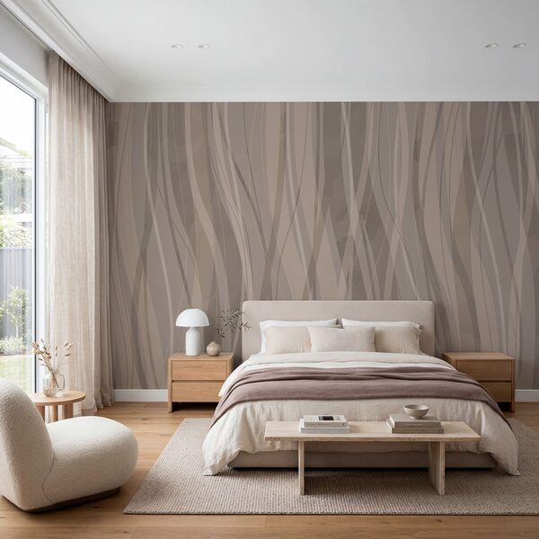 Brown and white wavy pattern