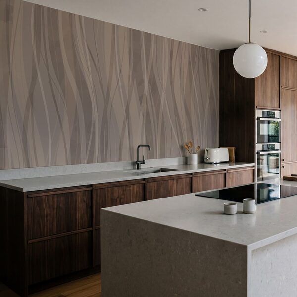 Brown and white wavy pattern