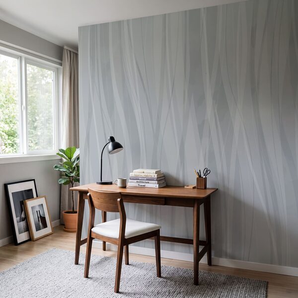 Grey and white background with lines