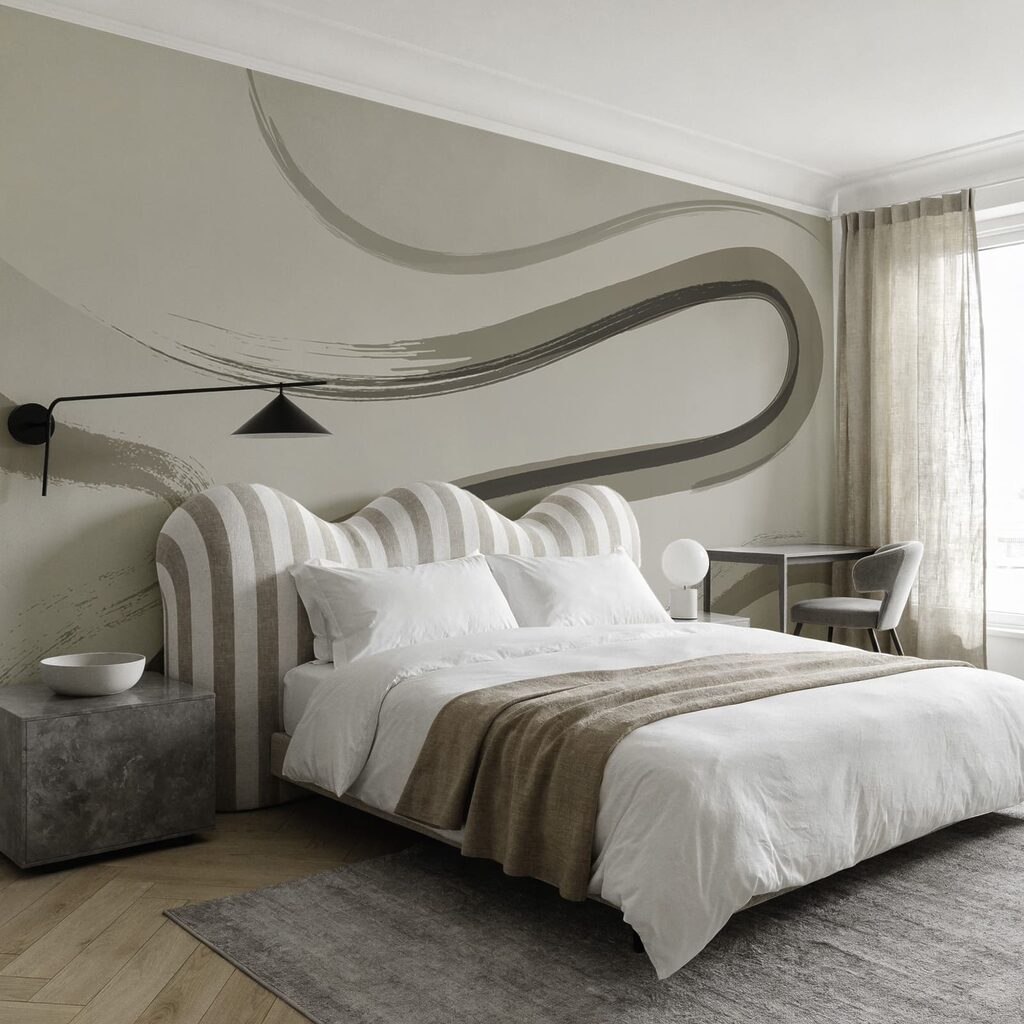 - Abstract waves in muted tones - Abstract waves in muted tones