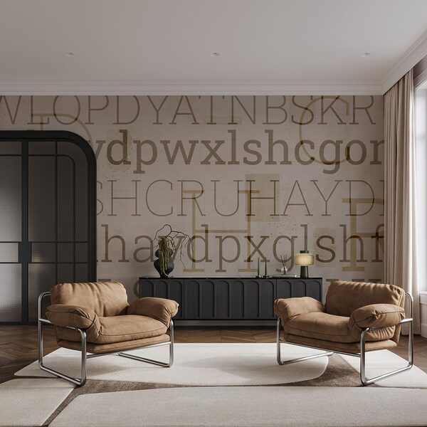 Textual patterns in varying sizes and styles Textual patterns in varying sizes and styles