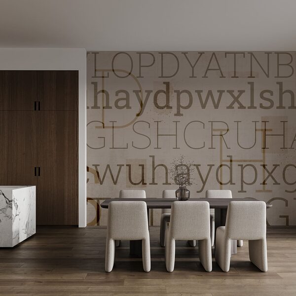 Textual patterns in varying sizes and styles Textual patterns in varying sizes and styles