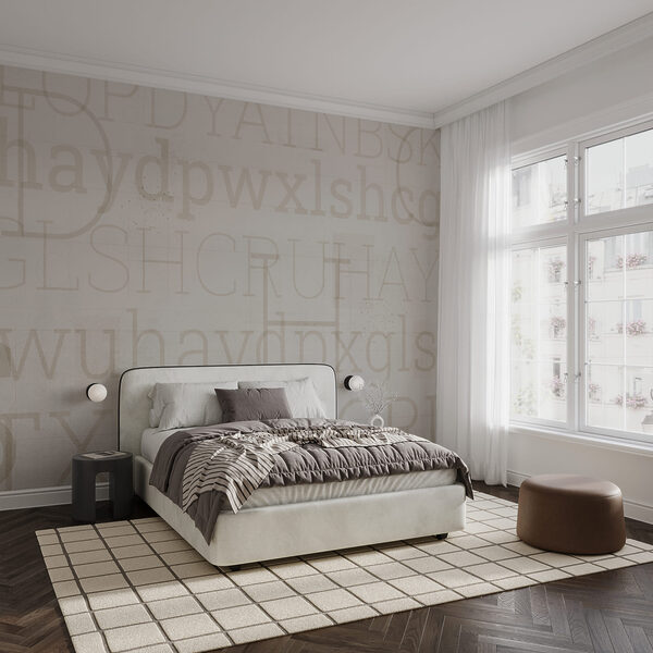 White background with letters Wall mural White background with letters