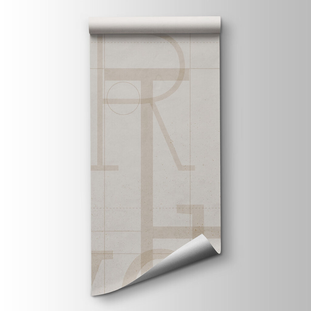 White background with letters