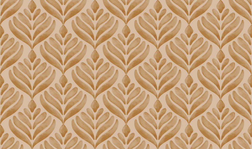 Pattern of leaves on a beige background Pattern of leaves on a beige background