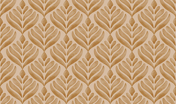Pattern of leaves on a beige background Pattern of leaves on a beige background