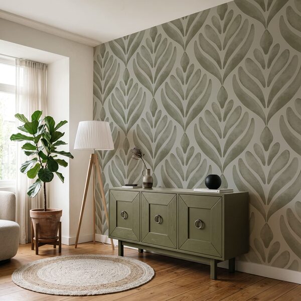Pattern of leaves on a grey background Pattern of leaves on a grey background