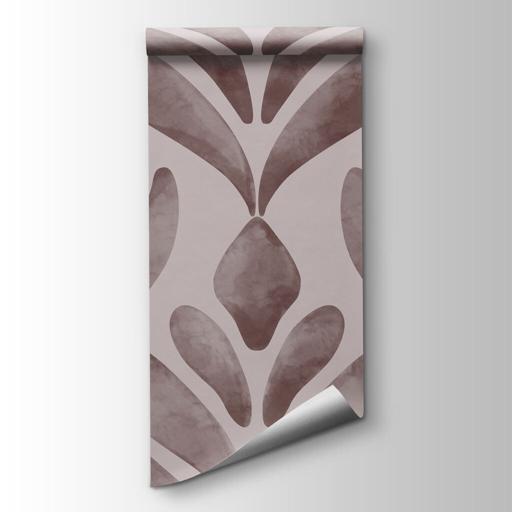 Pattern of leaves on a white background