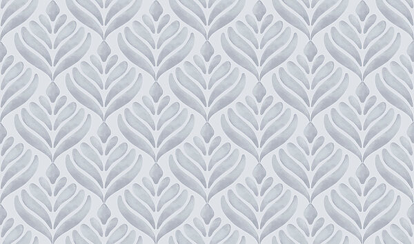 Pattern of leaves on a white background