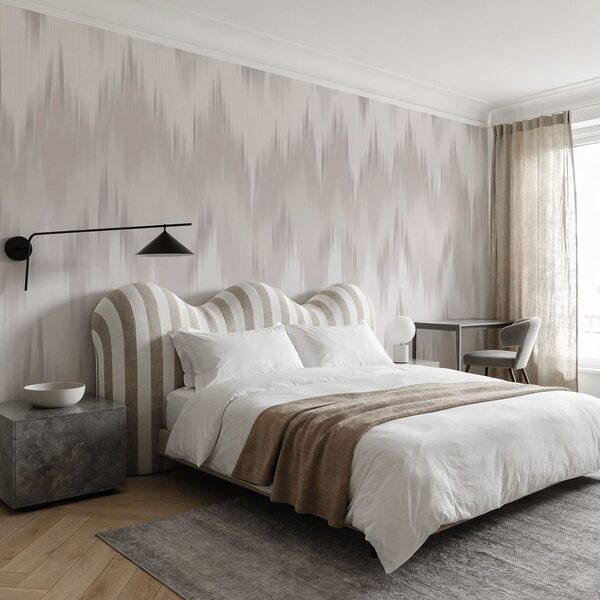 White and gray zigzag pattern Wall mural White and gray zigzag pattern