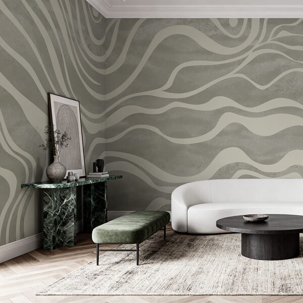 Grey and white pattern Wall mural Grey and white pattern