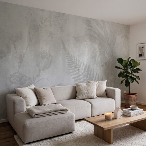 Grey and white floral pattern Grey and white floral pattern