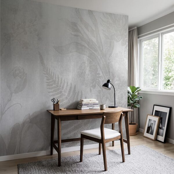 Grey and white floral pattern Grey and white floral pattern