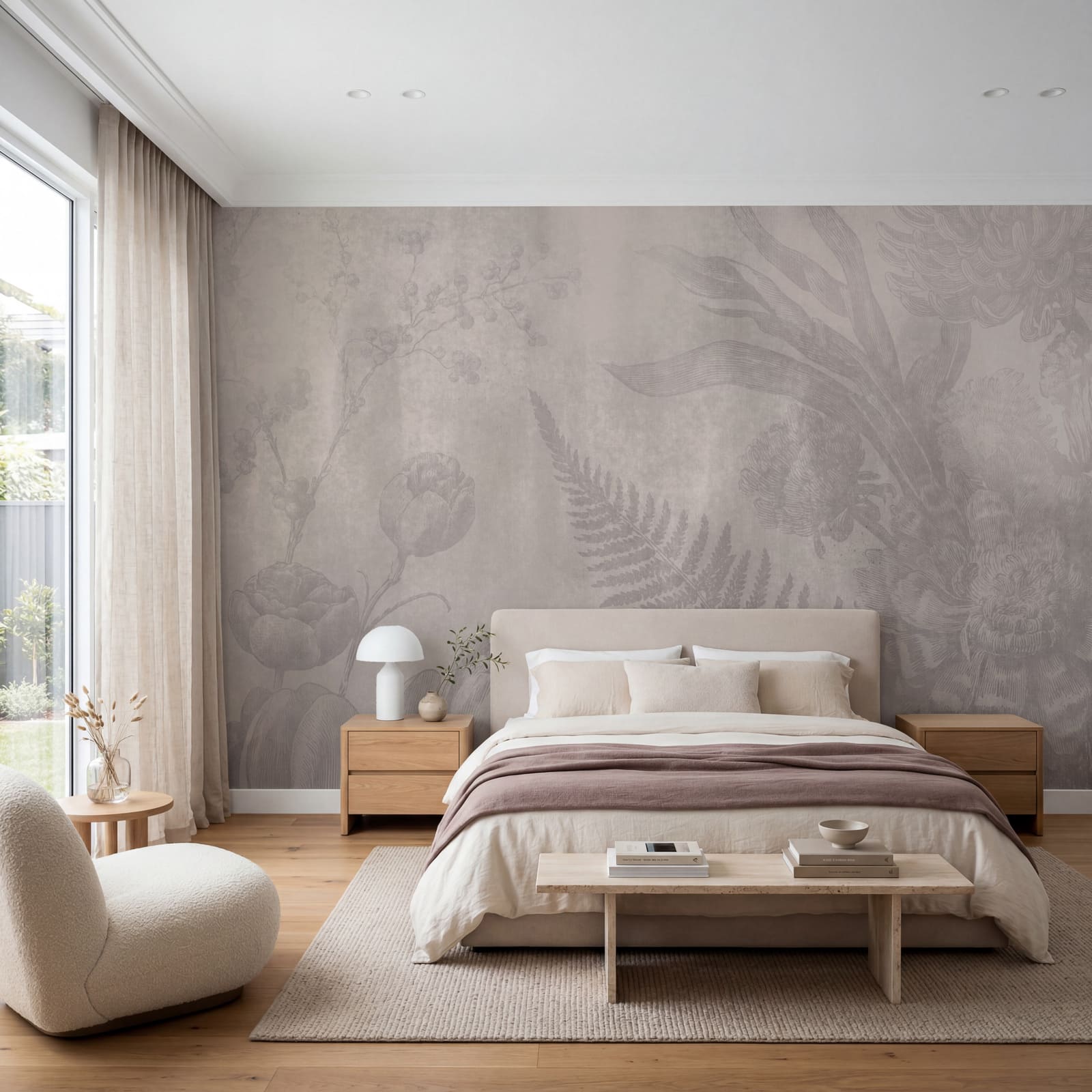 Delicate floral design in soft tones