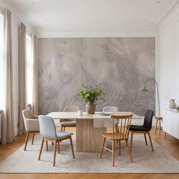 Delicate floral design in soft tones