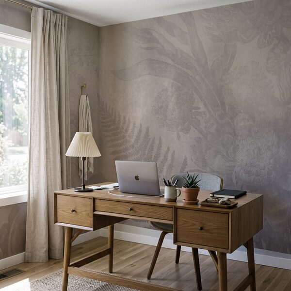 Delicate floral design in soft tones