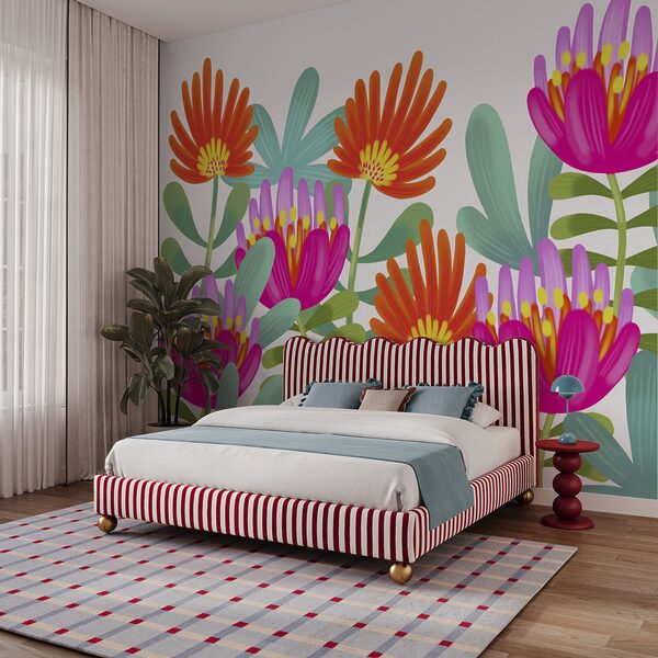 Group of colorful flowers Group of colorful flowers