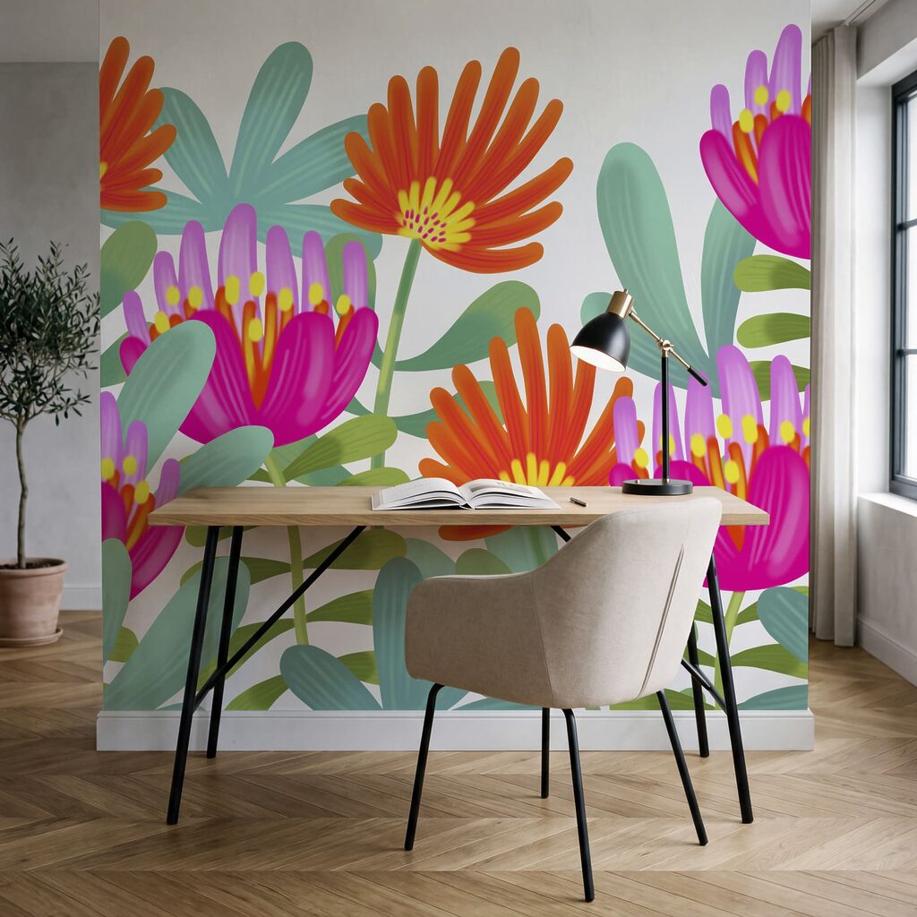 Group of colorful flowers Group of colorful flowers