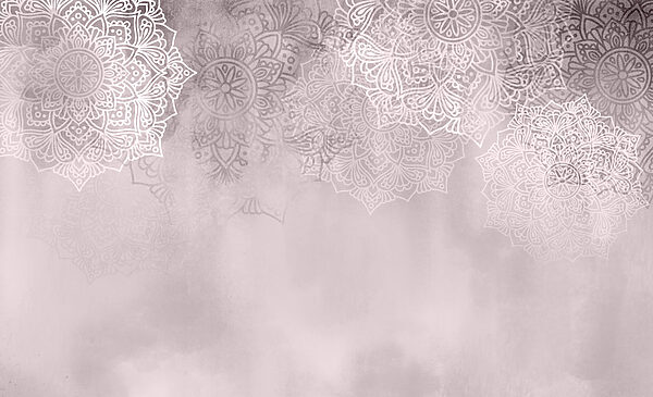 White and pink background with white mandalas White and pink background with white mandalas