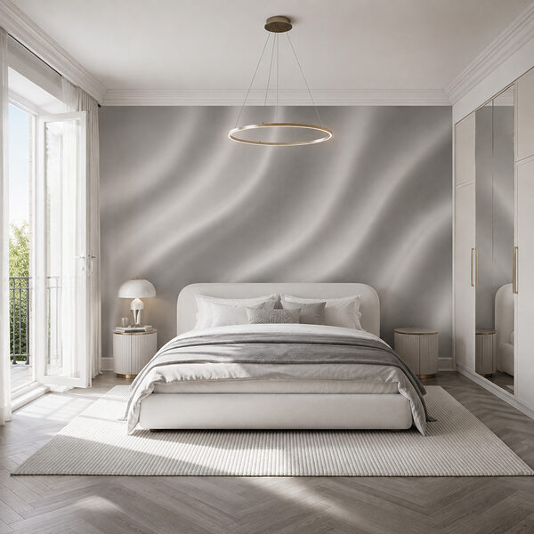 White fabric with wavy folds White fabric with wavy folds