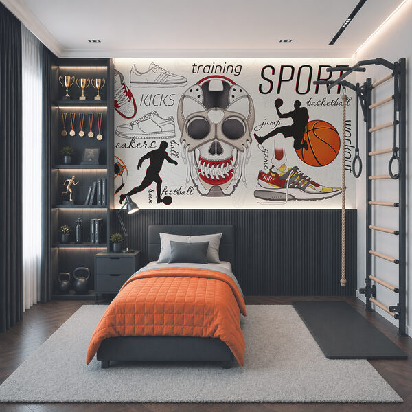Skull with a ball and shoes Skull with a ball and shoes