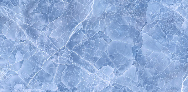 Blue and white cracked surface