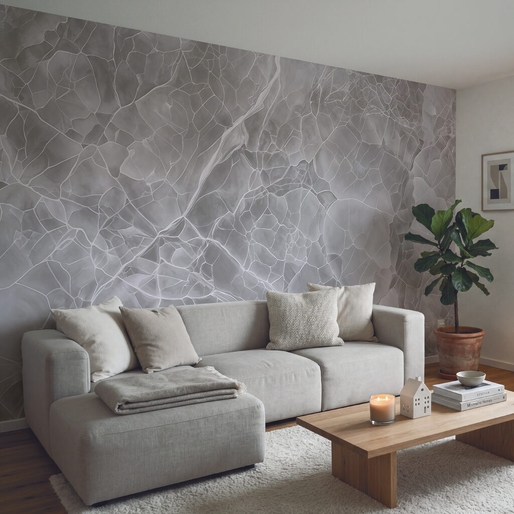 Ethereal layers of icy white hues