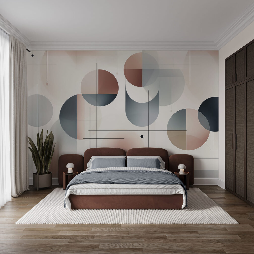 Geometric shapes in soft color palette Geometric shapes in soft color palette