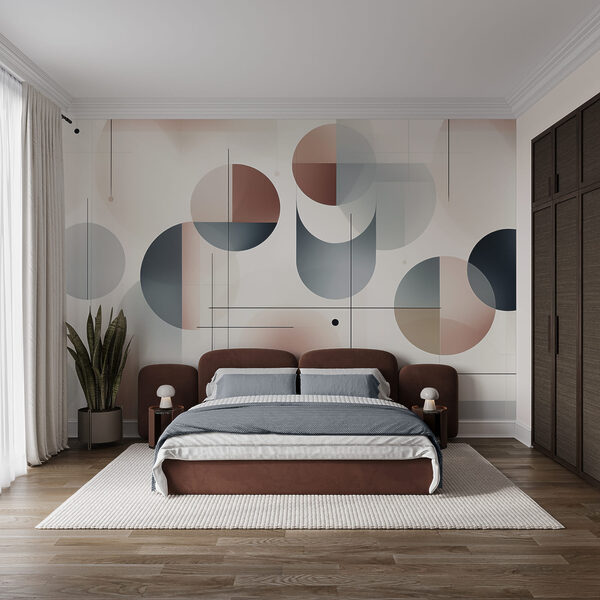 Geometric shapes in soft color palette Geometric shapes in soft color palette