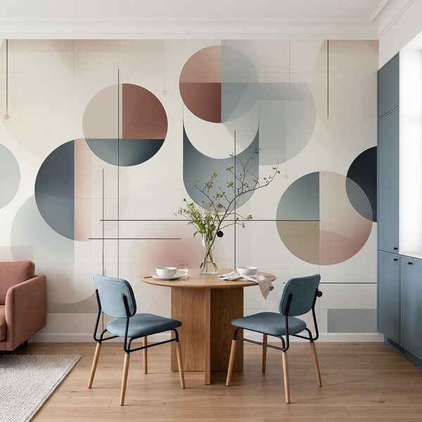 Geometric shapes in soft color palette Geometric shapes in soft color palette