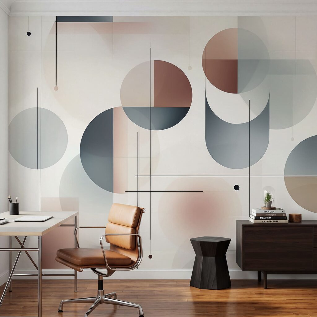 Geometric shapes in soft color palette Geometric shapes in soft color palette