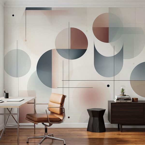 Geometric shapes in soft color palette Geometric shapes in soft color palette