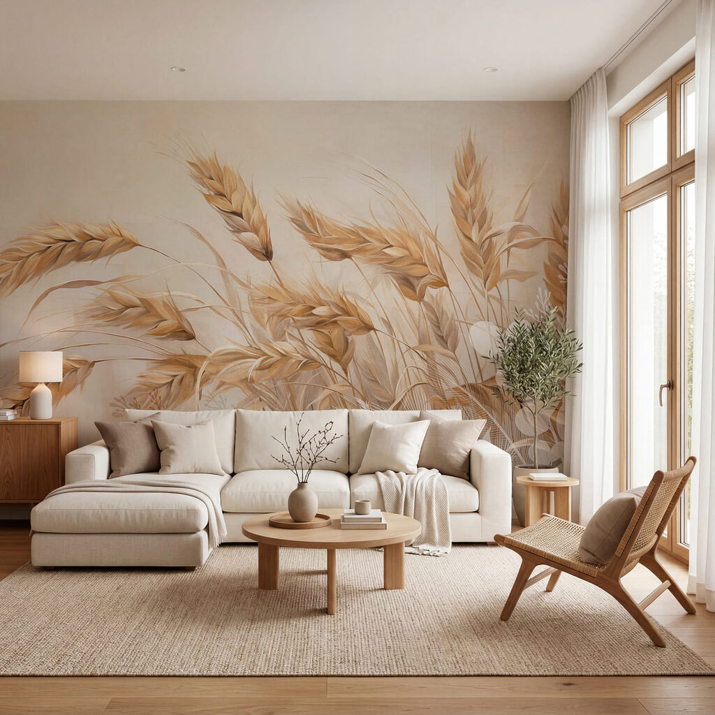 Painting of wheat plants Painting of wheat plants