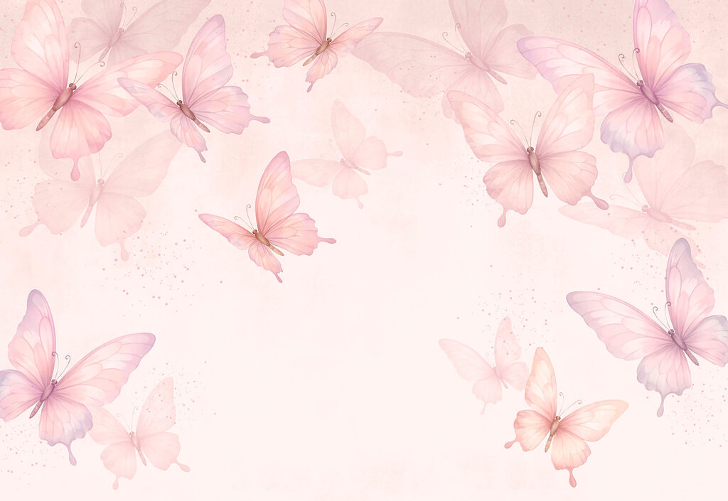 Group of butterflies flying