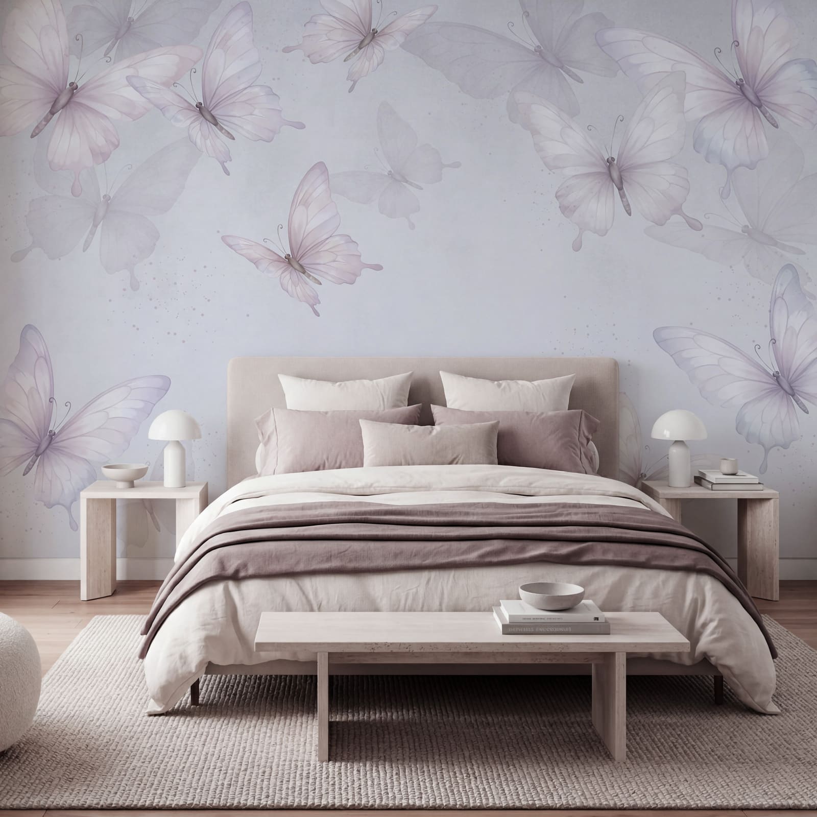 Group of butterflies flying