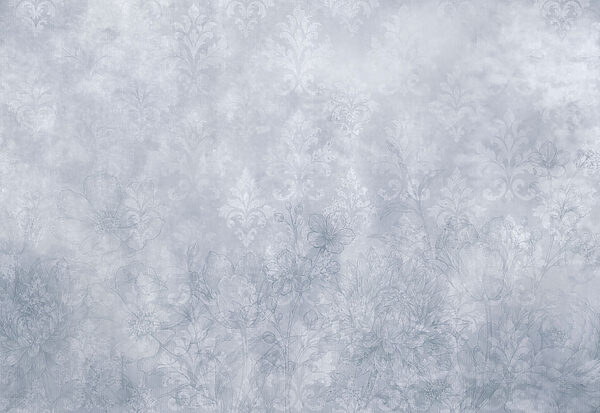 White floral pattern on a white surface