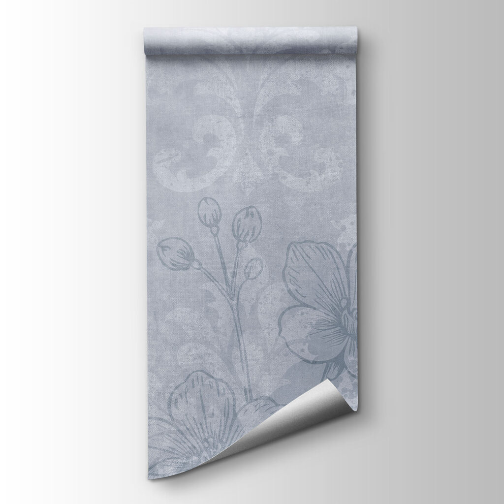White floral pattern on a white surface