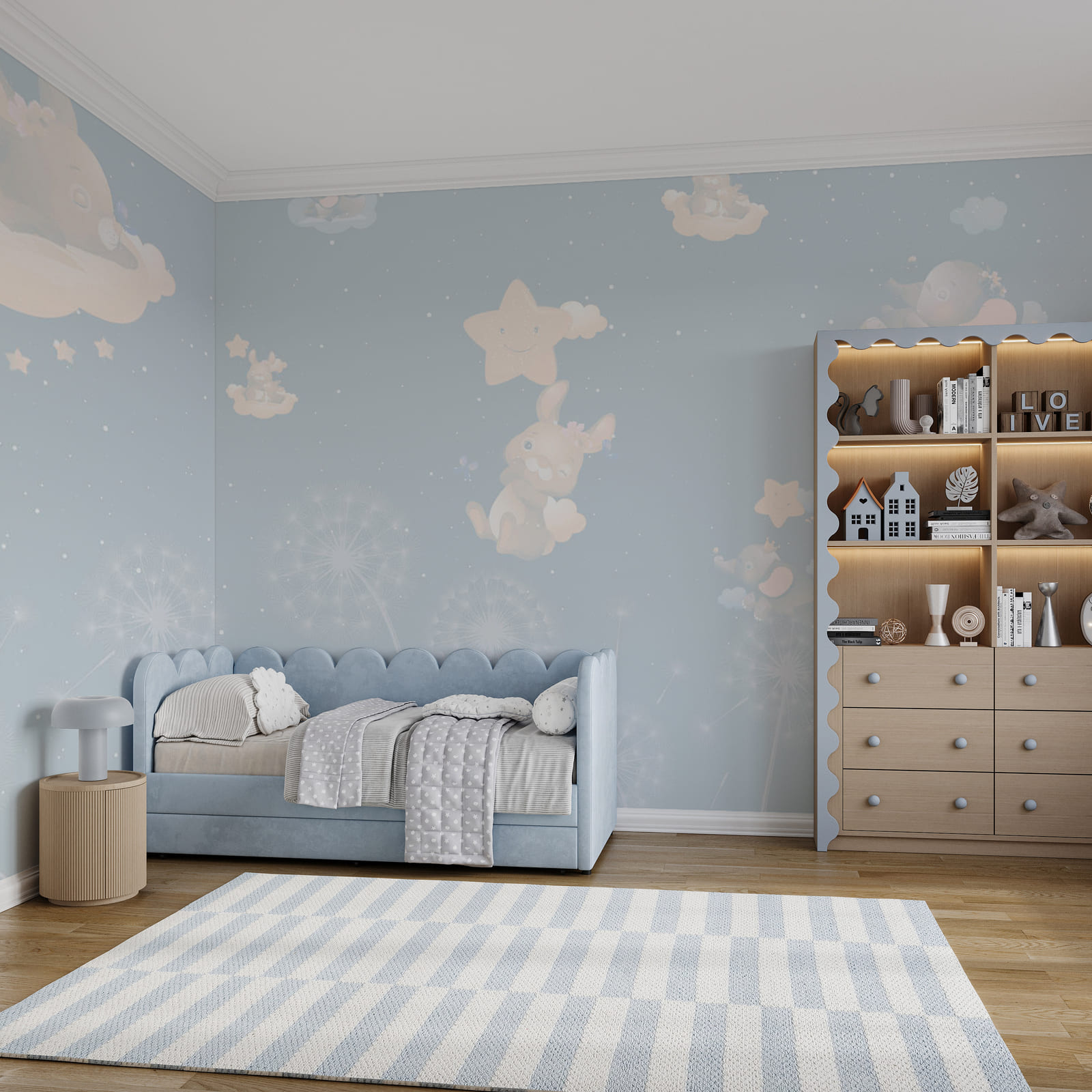 Wallpaper with cartoon animals Wallpaper with cartoon animals