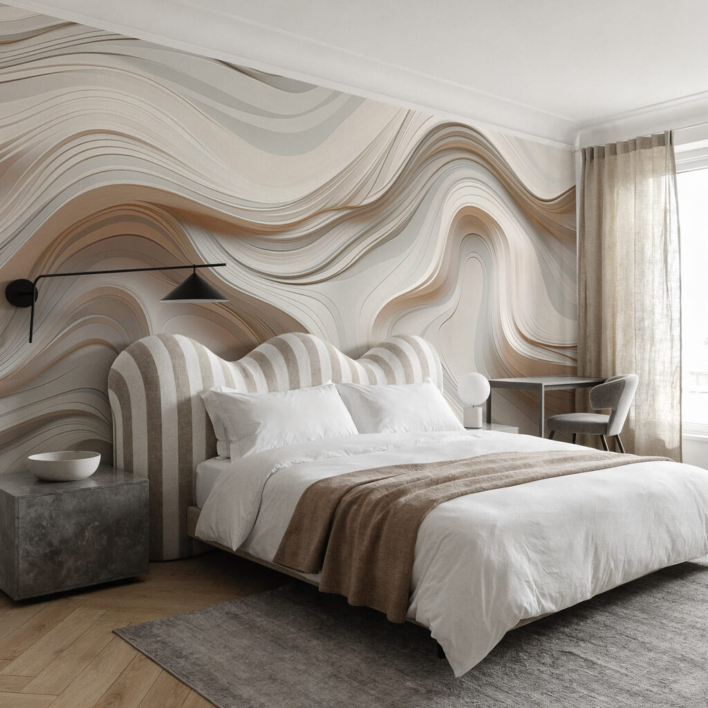 White and grey wavy lines White and grey wavy lines