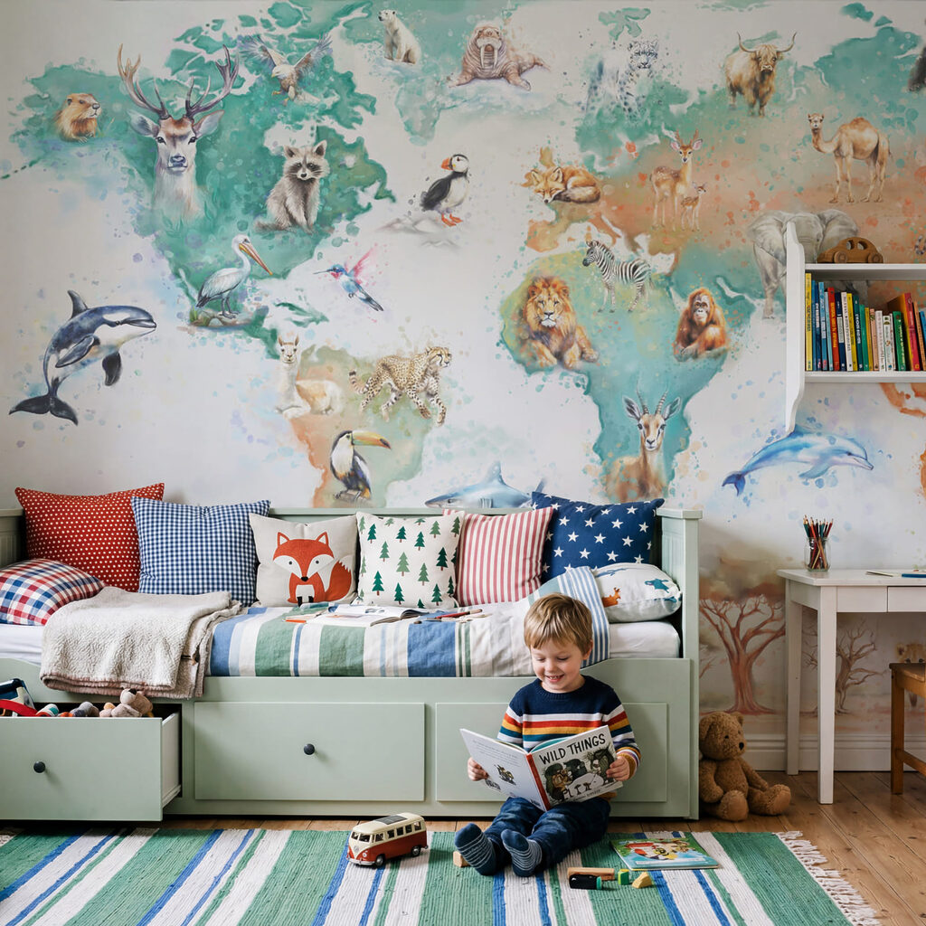 Map of animals and birds Map of animals and birds