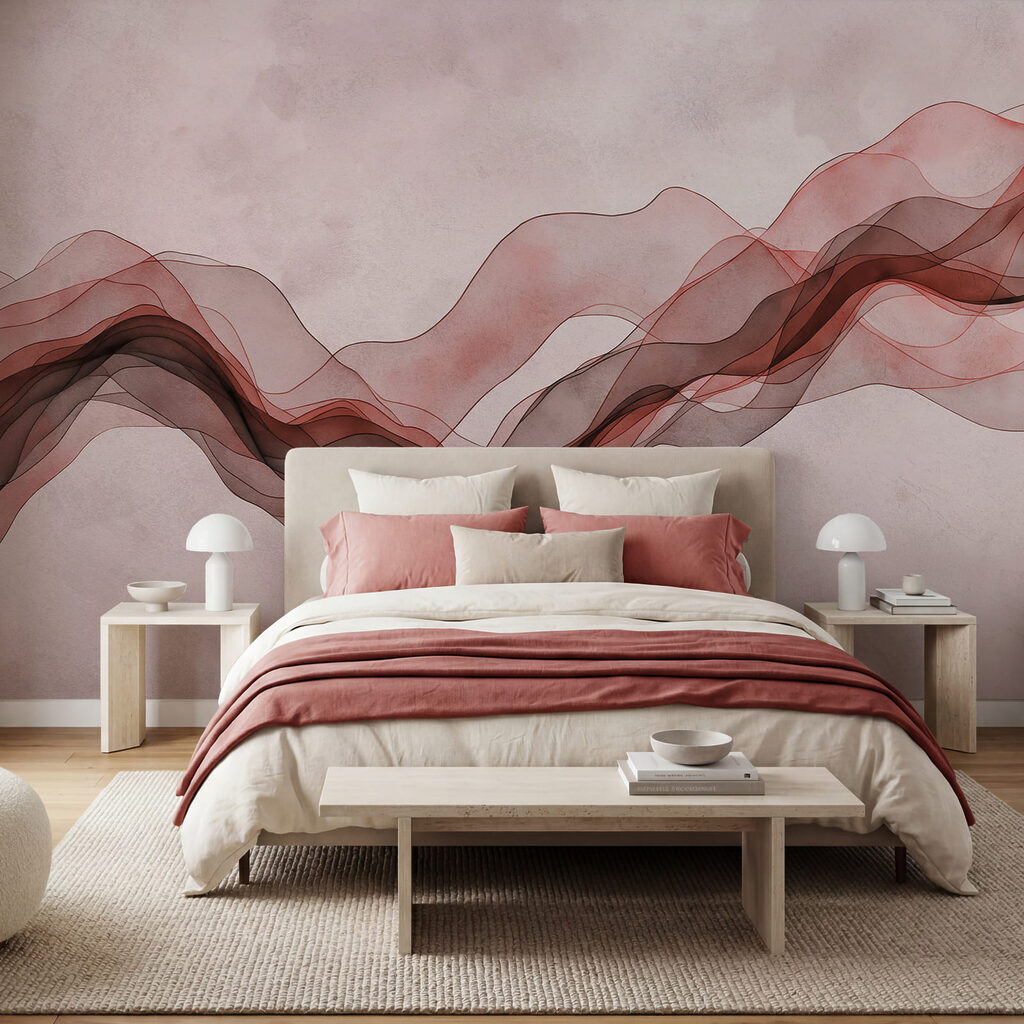 Red and black wavy lines Red and black wavy lines