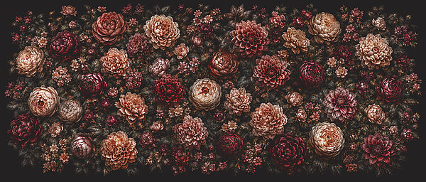 Vibrant garden of blooming flowers