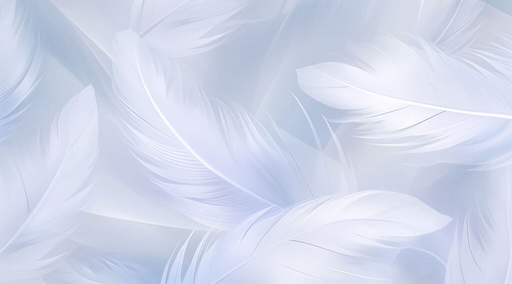 Soft feathers in gentle motion