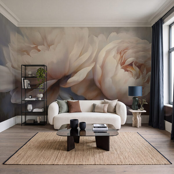 Wall mural Soft blossoms in gentle hues