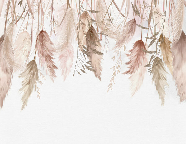 Soft feathery patterns in pastel hues Soft feathery patterns in pastel hues